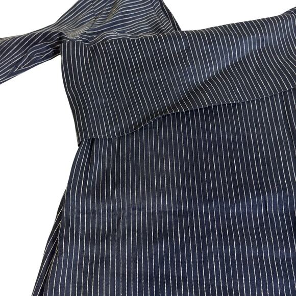 Beaufille Pinstripe One Shoulder Mini Dress - Picture 8 of 9